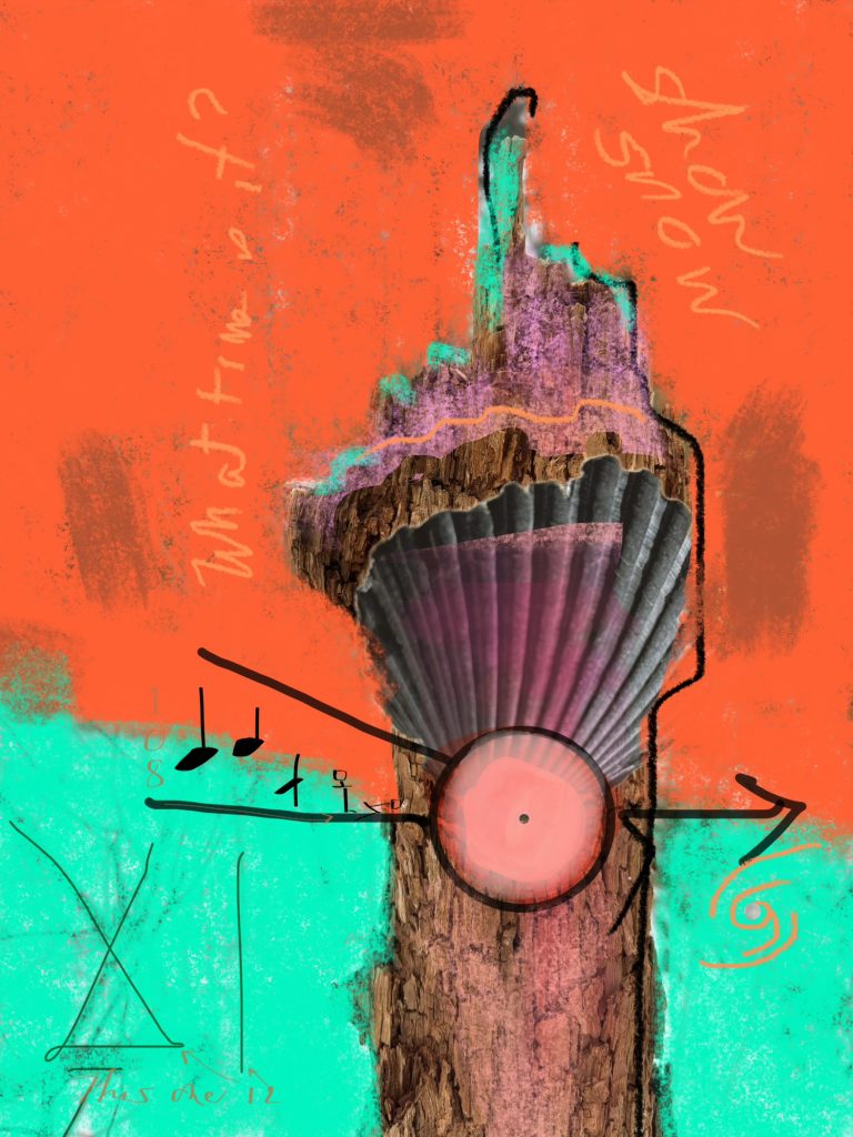 his Band Goes Time

Markup on photo of broken stump by Elizabeth Mullen Matteson South Kingstown, RI
