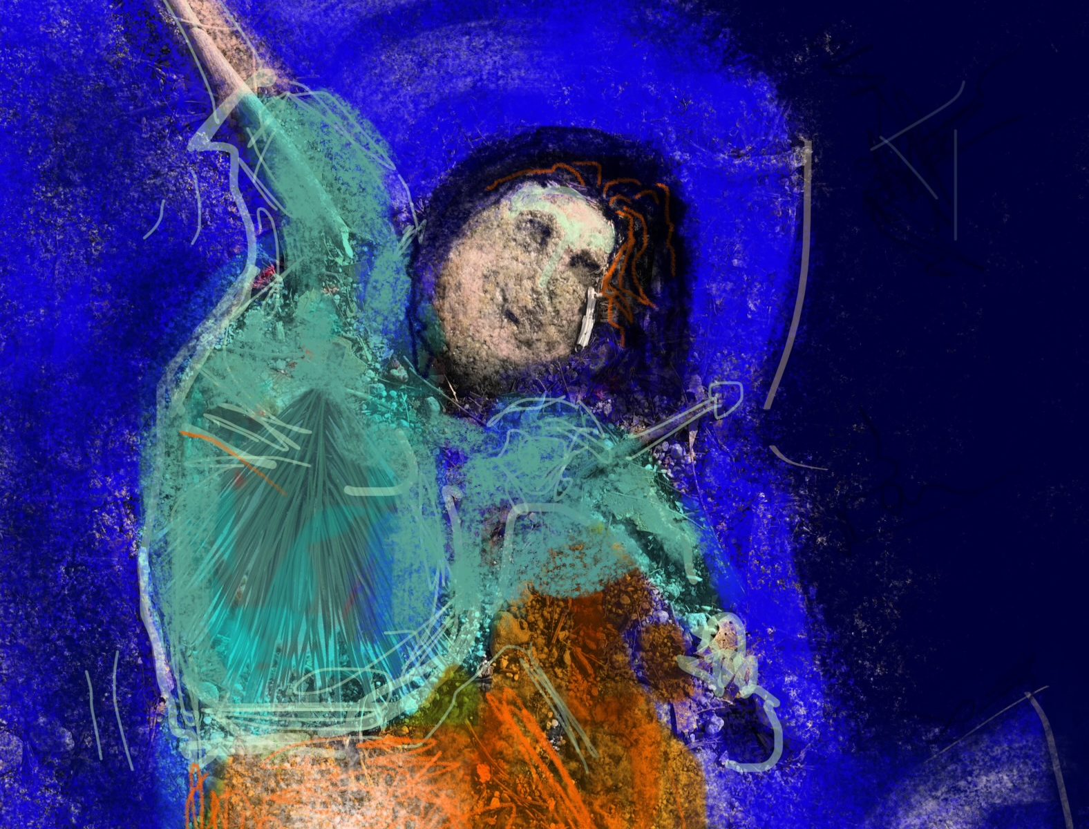 abstract art of figure and face