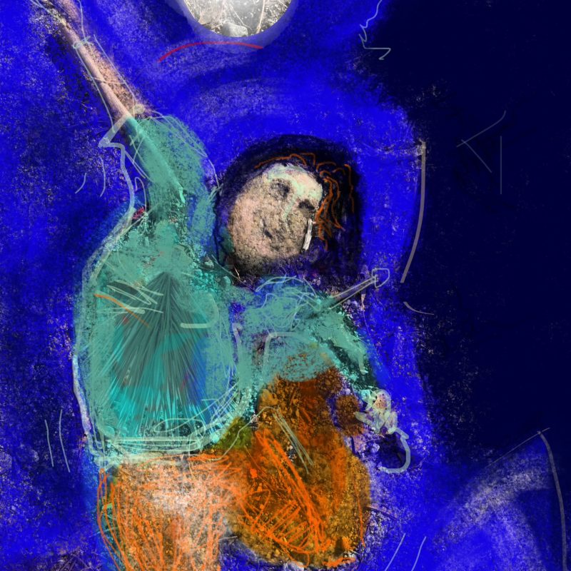 abstract art of figure and face