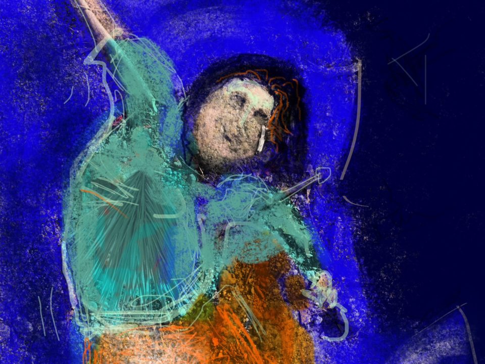 abstract art of figure and face