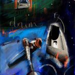 Drums Phone markup art by Elizabeth Matteson