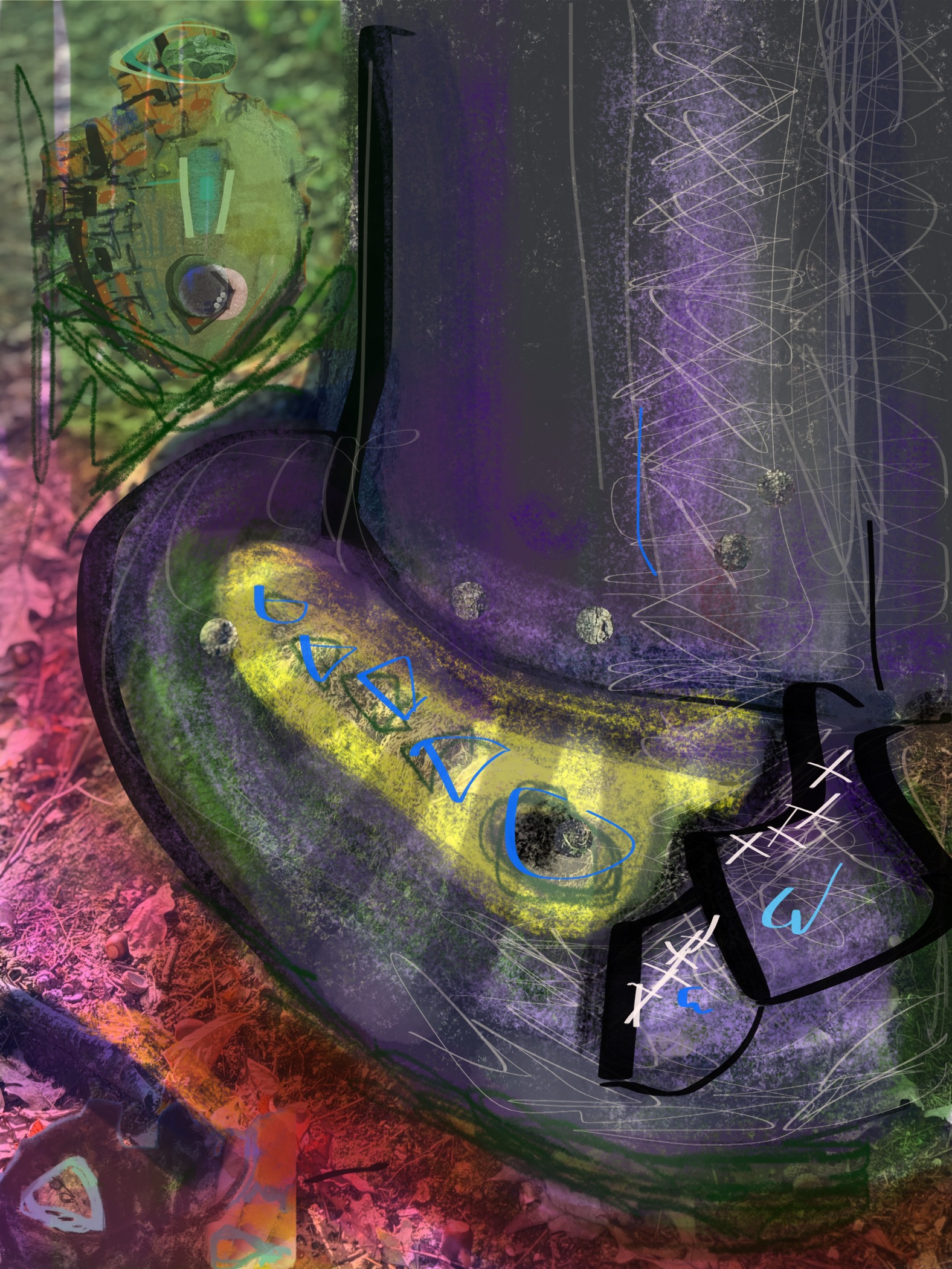 magic hat abstract art by EM Matteson