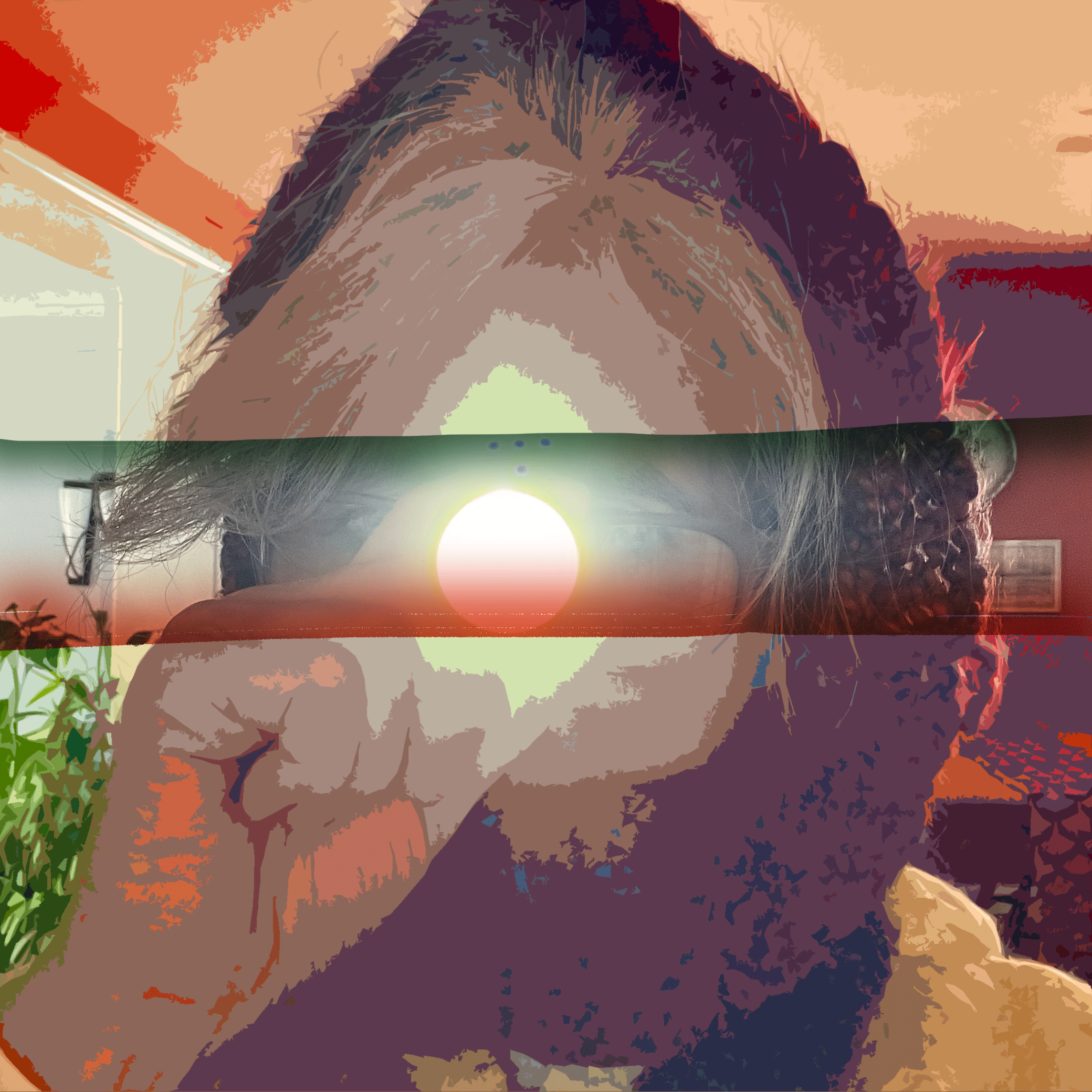 with my first scarf and a flashlight